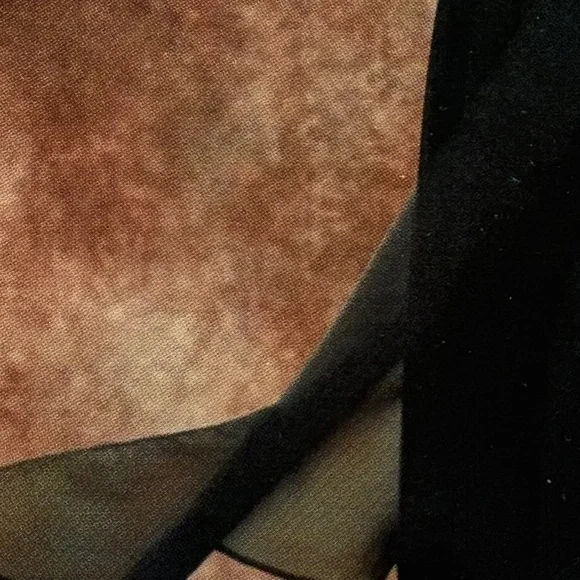 Black Hooded Silk Chiffon Dress - Picture 2 of 4